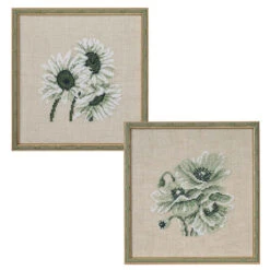Permin Sunflowers & Poppies On Linen Set Counted Cross-Stitch