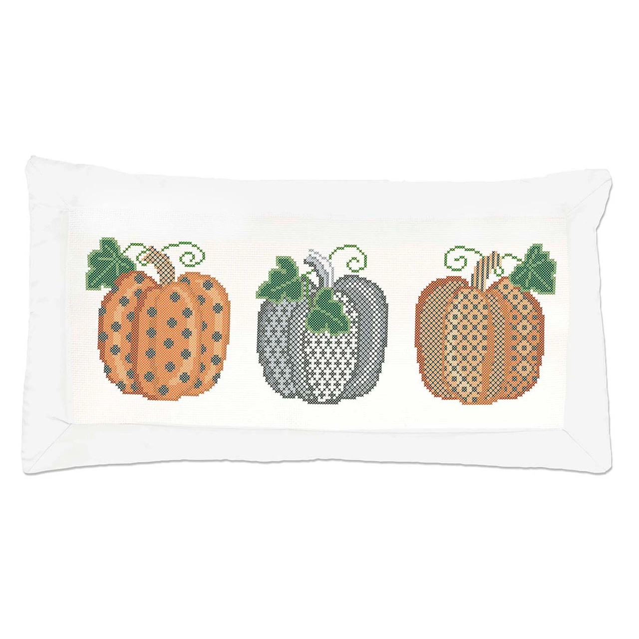 Herrschners Sampler Pumpkins Pillow Cover Counted Cross-Stitch Kit 1 Herrschners Sampler Pumpkins Pillow Cover Counted Cross-Stitch Kit