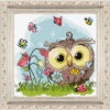 Luca-S Happy Owl Counted Cross-Stitch Kit