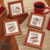 Herrschners Coffee Coasters With Holder Counted Cross-Stitch Kit