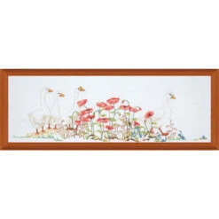 Thea Gouverneur Poppies & Geese Counted Cross-Stitch Kit