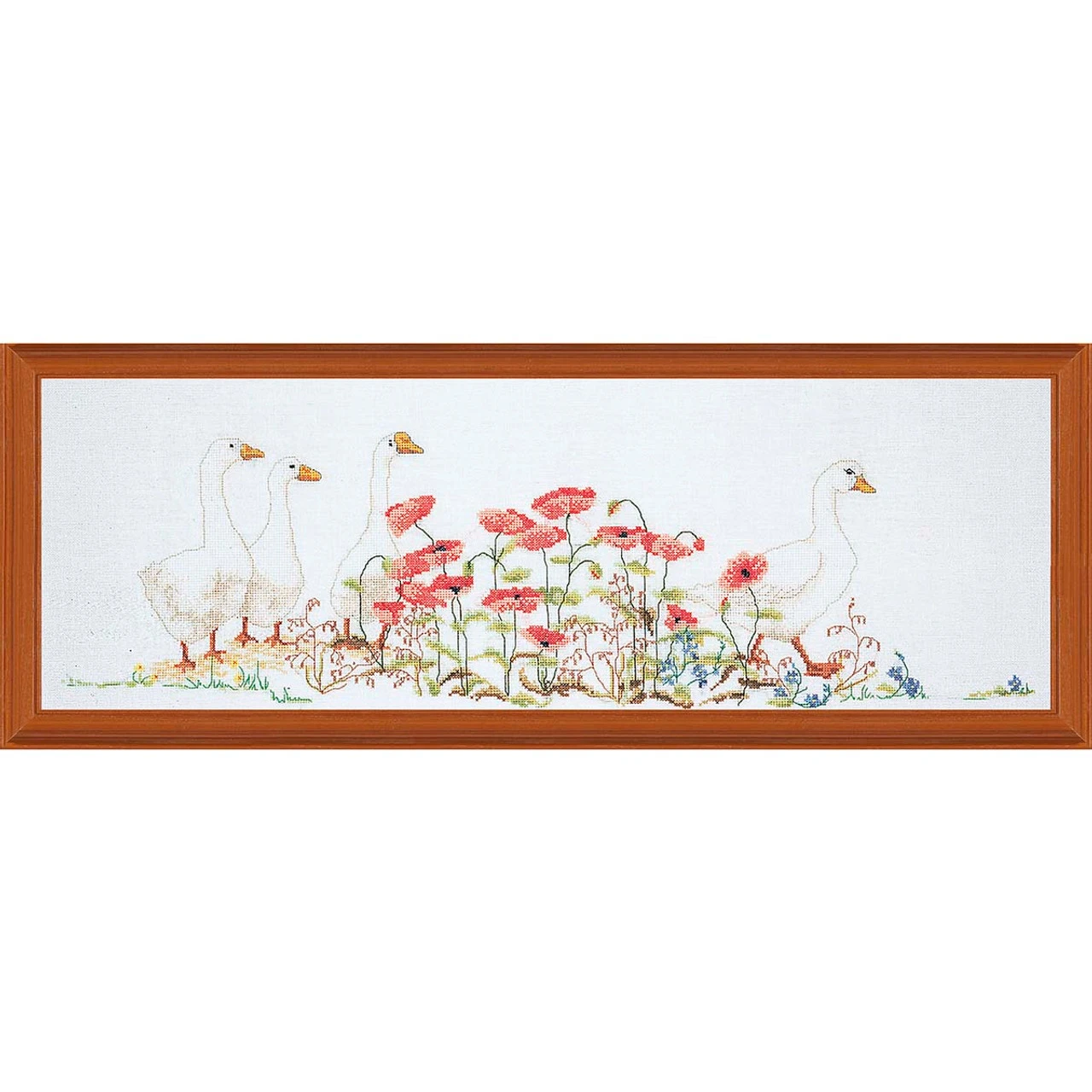 Thea Gouverneur Poppies & Geese Counted Cross-Stitch Kit 1 Thea Gouverneur Poppies & Geese Counted Cross-Stitch Kit