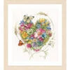 Lanarte Hearts A'Flutter Counted Cross-Stitch Kit