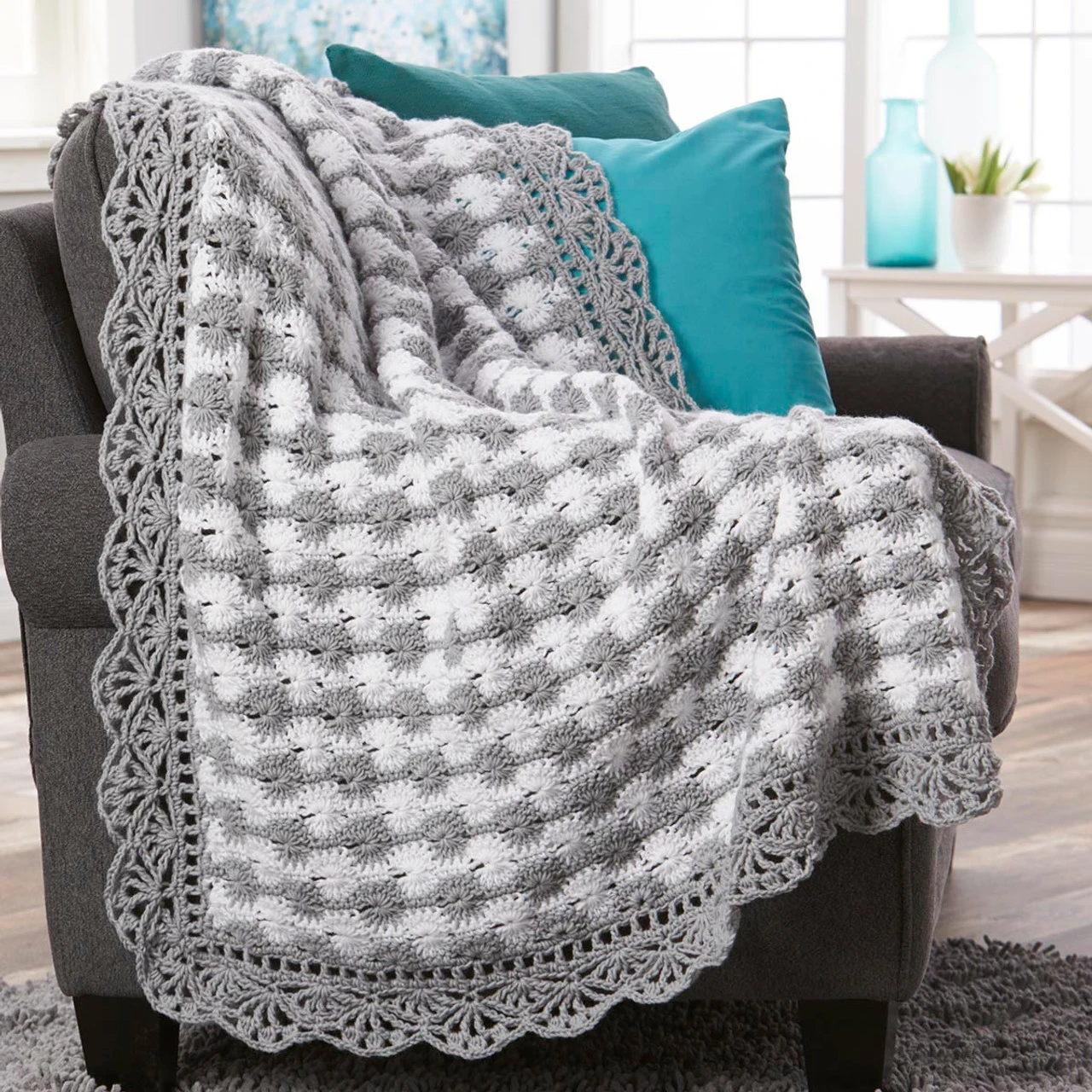 Herrschners Cloudburst Throw Crochet Kit 1 Herrschners Cloudburst Throw Crochet Kit