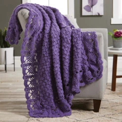 Herrschners Pineapple & Shells Crochet Afghan Kit