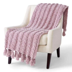 Bernat Velvet Cable Crochet Blanket Crochet Kit