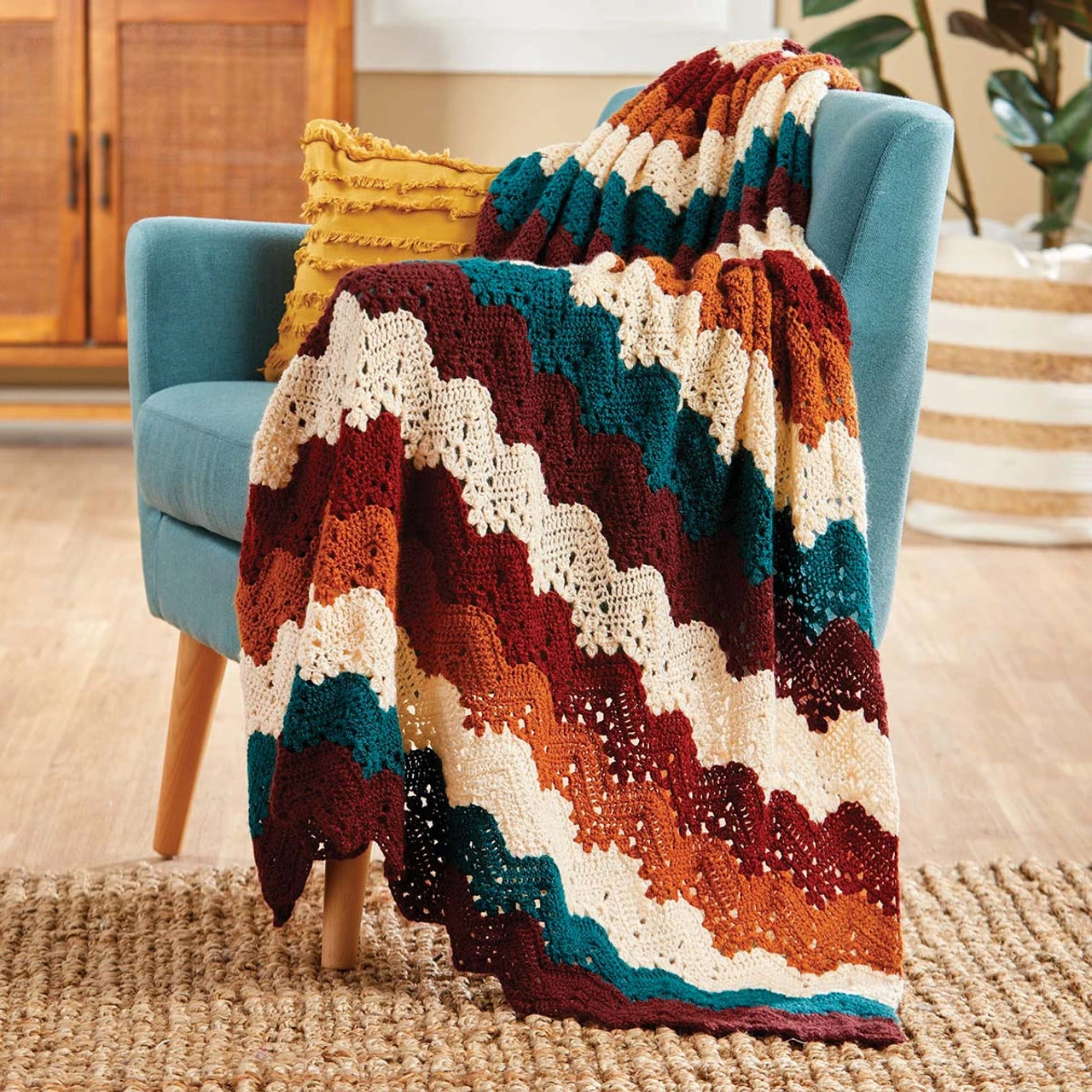 Herrschners Harvest Hues Afghan Crochet Kit 1 Herrschners Harvest Hues Afghan Crochet Kit