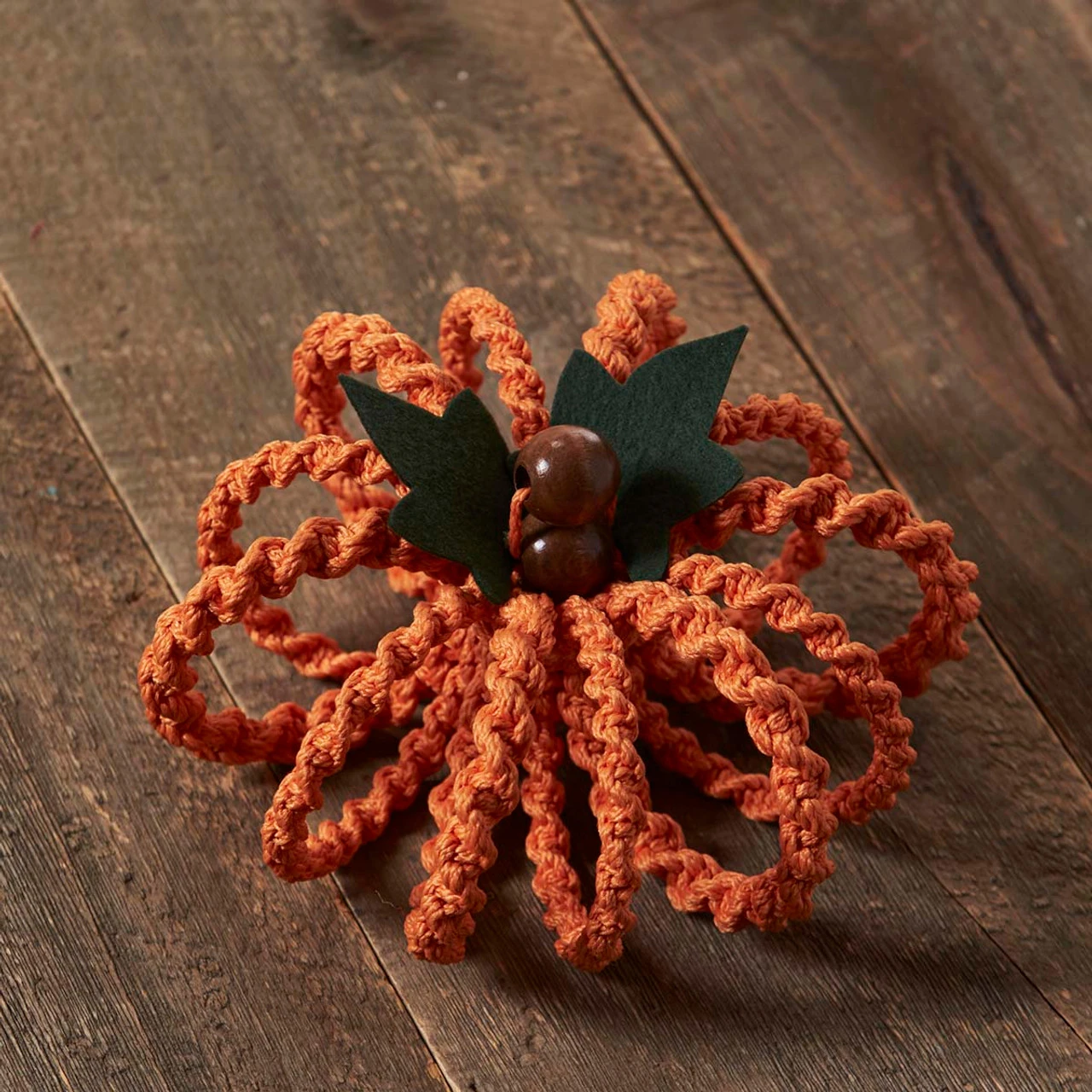 Herrschners Harvest Pumpkin Macrame 2 Herrschners Harvest Pumpkin Macrame - Image 2