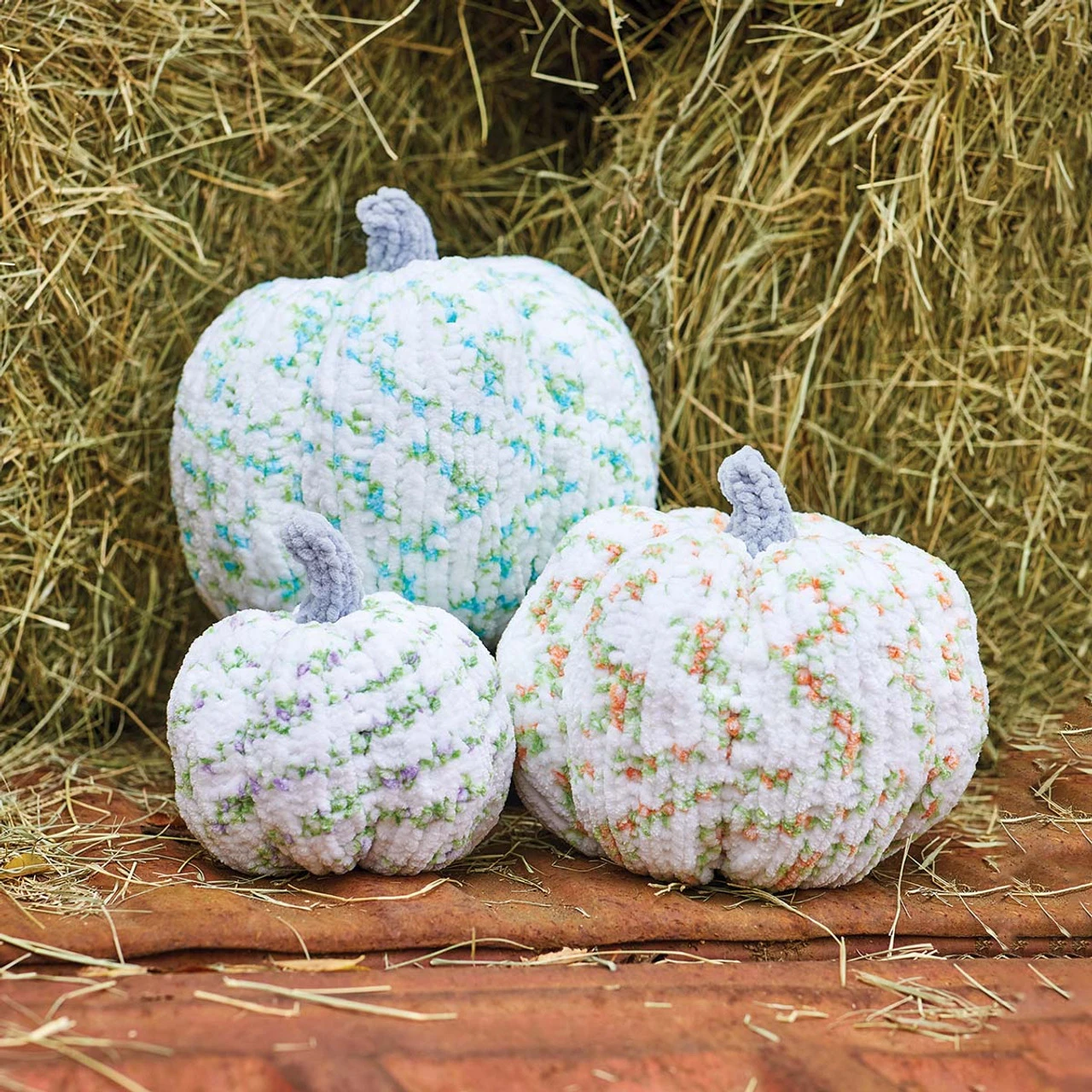 Premier® Premier Floral Pumpkins Knit Kit 1 Premier® Premier Floral Pumpkins Knit Kit