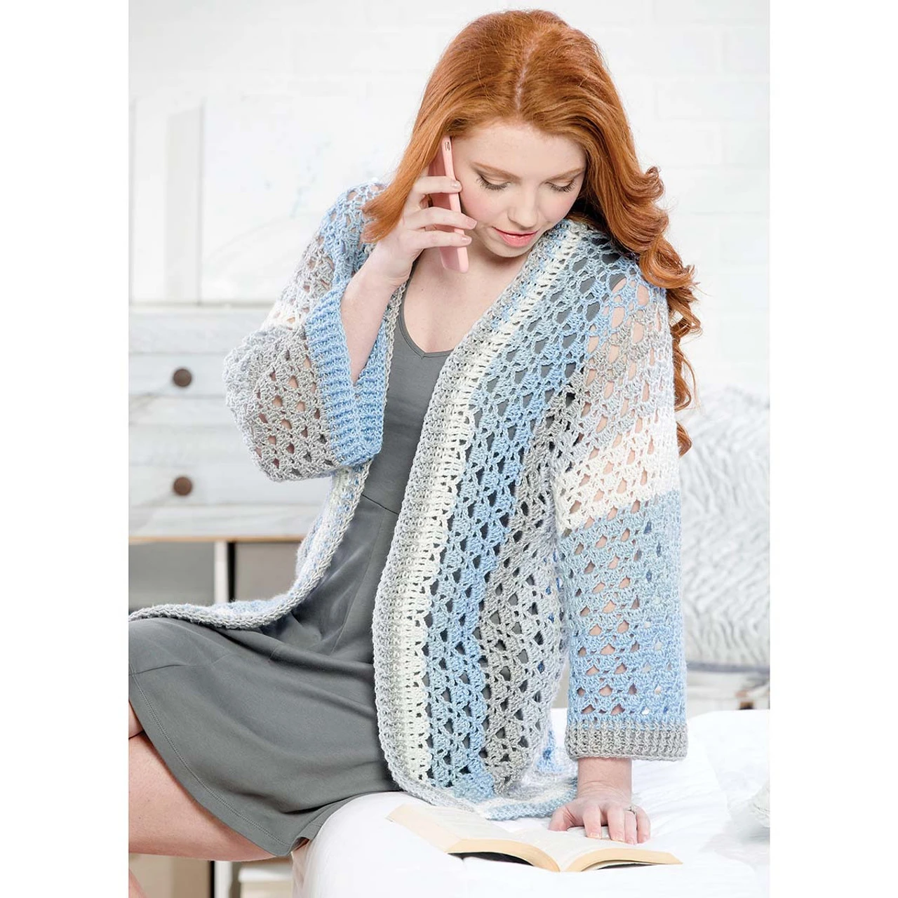 Premier® Premier Tranquility Kimono Crochet Kit 1 Premier® Premier Tranquility Kimono Crochet Kit