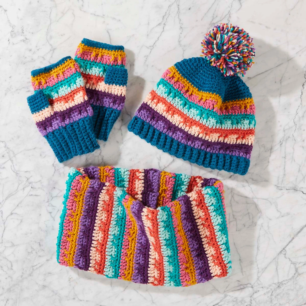 Herrschners Spectral Winter Set Crochet Kit 2 Herrschners Spectral Winter Set Crochet Kit - Image 2