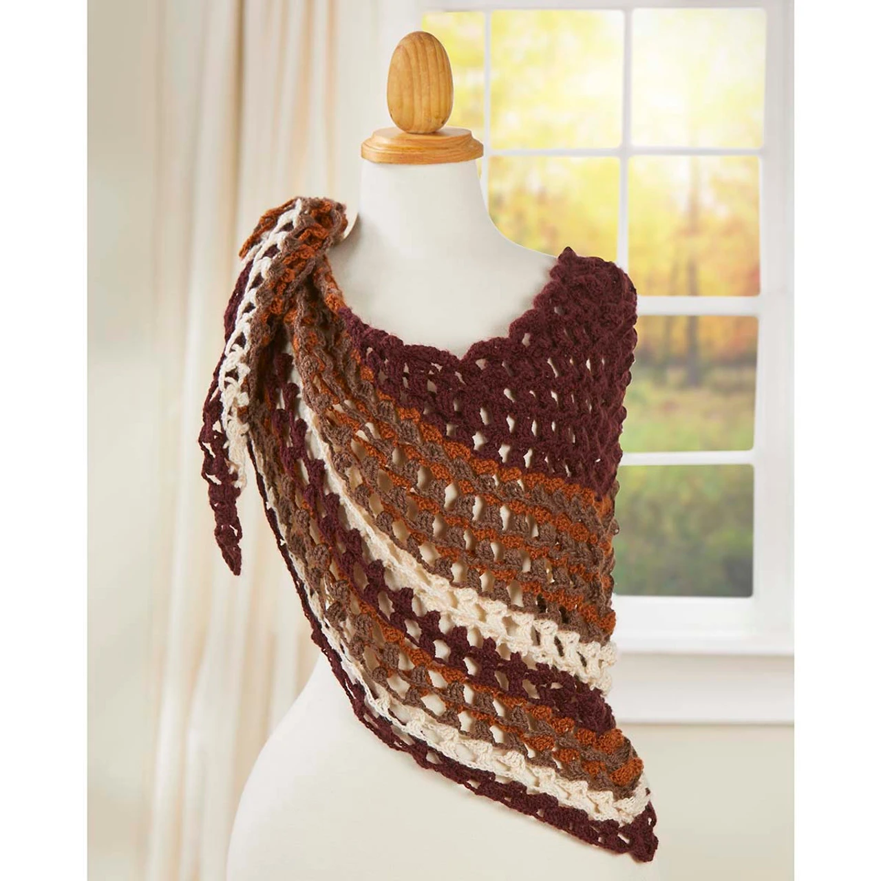 Herrschners Autumn Shawl Crochet Kit 1 Herrschners Autumn Shawl Crochet Kit