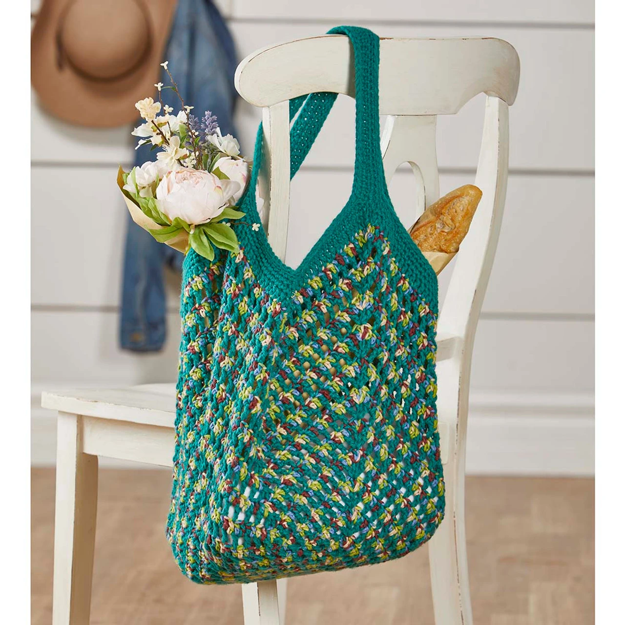 Herrschners Monet Ripple Tote Crochet Kit 1 Herrschners Monet Ripple Tote Crochet Kit