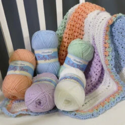 Herrschners Lollipops Baby Blanket Crochet Kit -Craft Haven Sales 244256 4 51075.1693432177