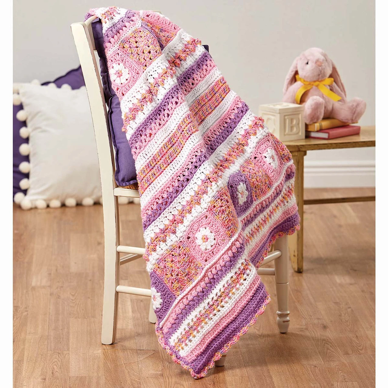 Herrschners Darling Grannies Blanket Crochet Kit 1 Herrschners Darling Grannies Blanket Crochet Kit