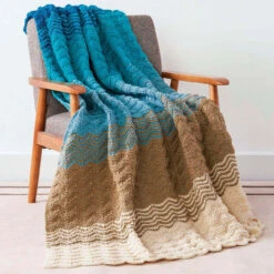 Caron Seaside Sunset Blanket Knit Kit