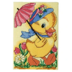 Herrschners Sunshine Duckling Wall Hanging Plastic Canvas Kit