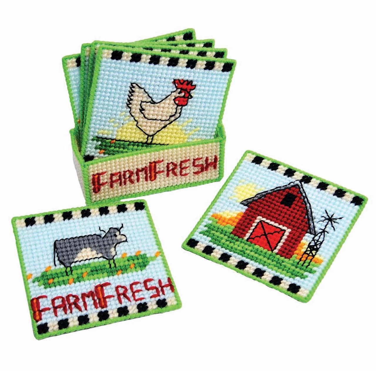 Herrschners Farm Fresh Coasters Plastic Canvas 1 Herrschners Farm Fresh Coasters Plastic Canvas