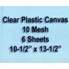 10-Mesh Clear Plastic Canvas Sheets, Set Of 6