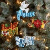 Bucilla Words For The Season Ornaments Felt & Sequin Kit