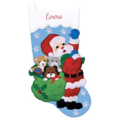 Design Works Santa's Toy Bag Stocking Kit