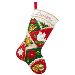 Bucilla Elegant Patchwork Stocking Kit