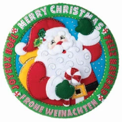 Bucilla Global Greetings Wall Hanging Felt & Sequin Kit