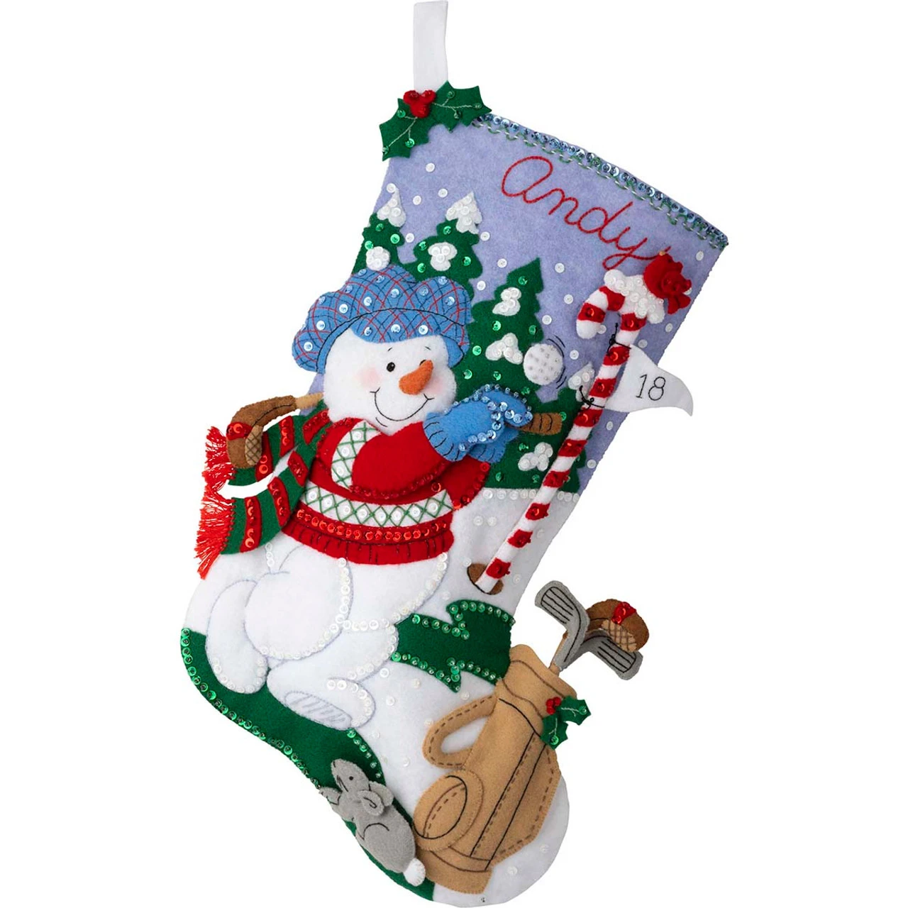 Bucilla Golfing Snowman Stocking Kit 1 Bucilla Golfing Snowman Stocking Kit