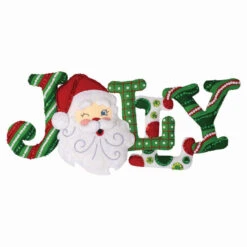 Bucilla Jolly Santa Wall Hanging Felt & Sequin Kit