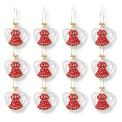 Sunrise Craft & Hobby Red Angels On High Ornament Kit