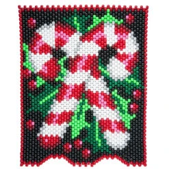 Herrschners Candy Cane Delight Pony Bead Kit