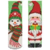 Herrschners Santa & Snowman Smiles Banners, Set Of 2 Pony Bead Kit