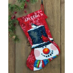 Dimensions Snowman And Friends Stocking Needlepoint Kit