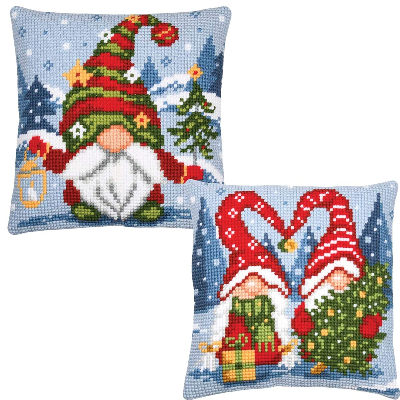 Vervaco Gnome Pillow Covers Set Needlepoint 1 Vervaco Gnome Pillow Covers Set Needlepoint