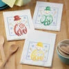 Herrschners Winter Blessings Towel Trio Stamped Cross-Stitch