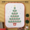 Herrschners Nordic Tree Lap Quilt Stamped Cross-Stitch Kit