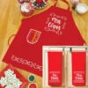 Herrschners Mr. & Mrs. Claus Apron & Towel Pair Set Stamped Cross-Stitch