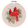 Craftways Two Cardinals Hoop Stamped Embroidery Kit