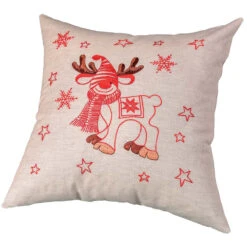 Craftways Reindeer Pillow Cover Stamped Embroidery Kit