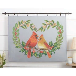 Herrschners Cardinal Quilt Top Stamped Cross-Stitch Kit
