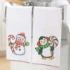 Herrschners Peppermint Pals Towel Pair Stamped Cross-Stitch