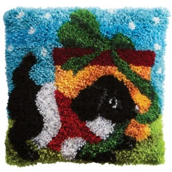 Herrschners Playful Puppy Latch Hook Kit