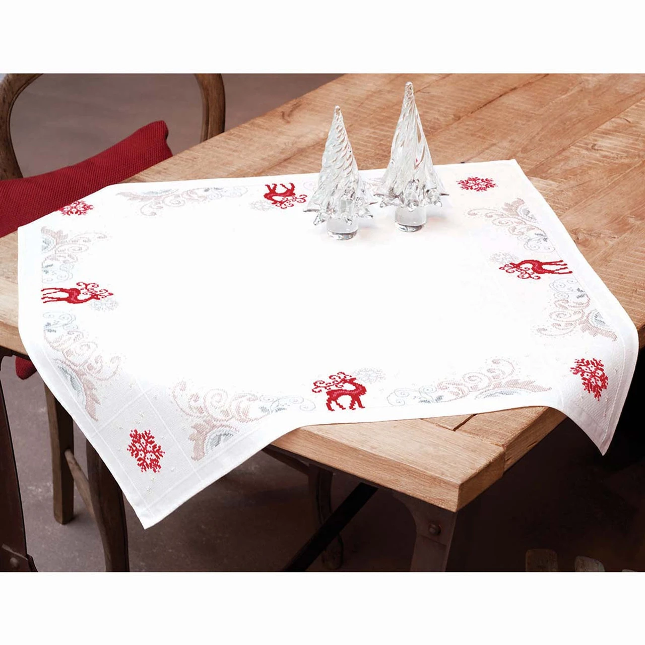 Vervaco Proud Deer Table Topper Counted Cross-Stitch Kit 1 Vervaco Proud Deer Table Topper Counted Cross-Stitch Kit