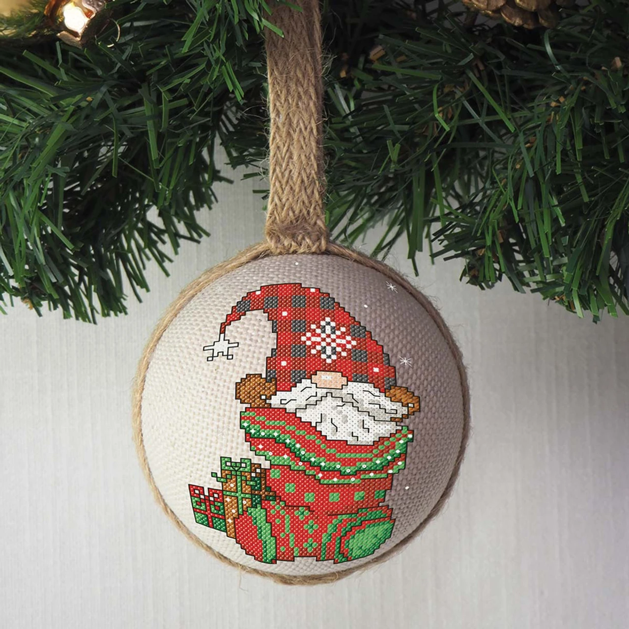 Craftways Gnomes Christmas Ornament Covers Counted Cross-Stitch Kit 4 Craftways Gnomes Christmas Ornament Covers Counted Cross-Stitch Kit - Image 4