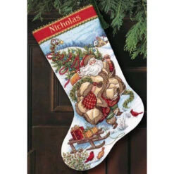 Dimensions Santa's Journey Stocking Counted Cross-Stitch Kit