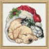 Dimensions Christmas Morning Pets Counted Cross-Stitch Kit