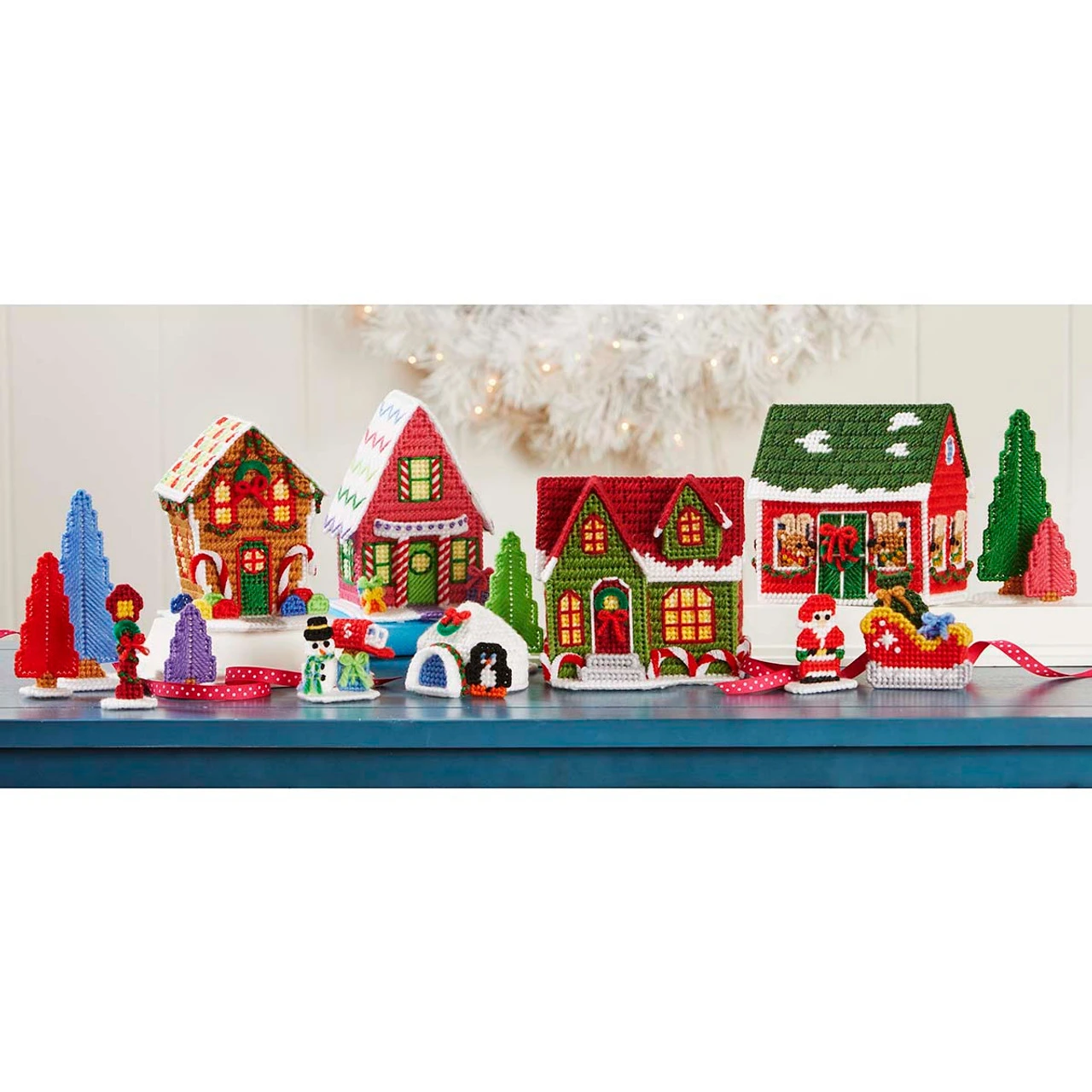 Herrschners North Pole Village Plastic Canvas Kit 1 Herrschners North Pole Village Plastic Canvas Kit