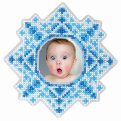 Herrschners Snowflake Flurries Photo Frame Counted Cross-Stitch Kit -Craft Haven Sales 570639 3 37340.1693467489