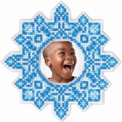 Herrschners Snowflake Flurries Photo Frame Counted Cross-Stitch Kit -Craft Haven Sales 570639 4 89535.1693467490