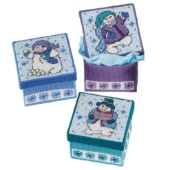 Herrschners Winter Wonderland Gift Boxes Plastic Canvas Kit
